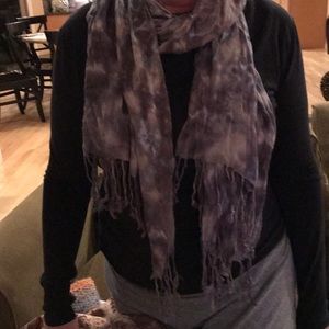 Brightly twisted tie-dye scarf